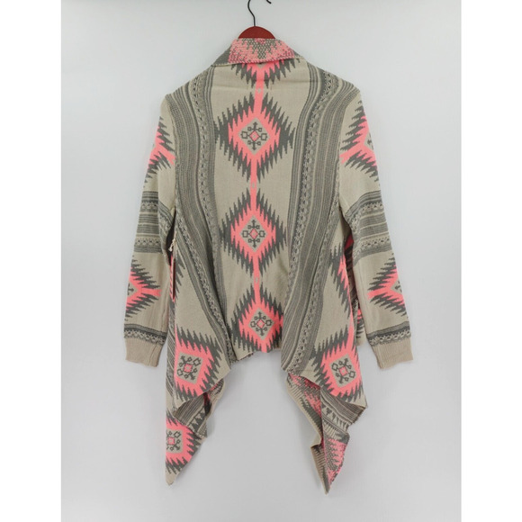 Dreamers Tribal Cardigan Womens S-M Pink Open Front Southwestern - Picture 7 of 16